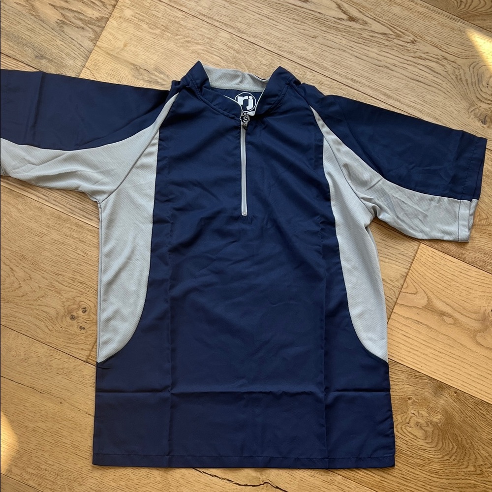 Navy and Gray Quarter-Zip Shirt